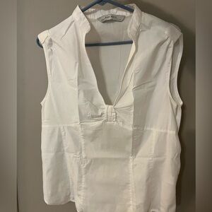 Zara deep V neck fitted sleeveless top